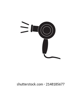 Black hair dryer Free Vector