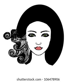 black haired beauty hairdressing