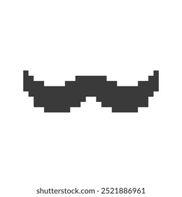 arte em pixels de bigode piloso preto