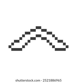 arte em pixels de bigode piloso preto