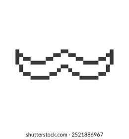 arte em pixels de bigode piloso preto