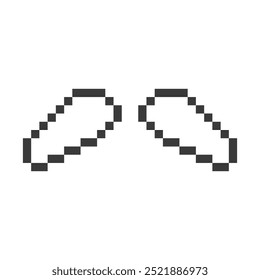 arte em pixels de bigode piloso preto