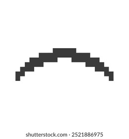 arte em pixels de bigode piloso preto