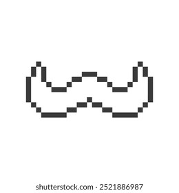 arte em pixels de bigode piloso preto