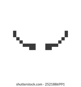 arte em pixels de bigode piloso preto