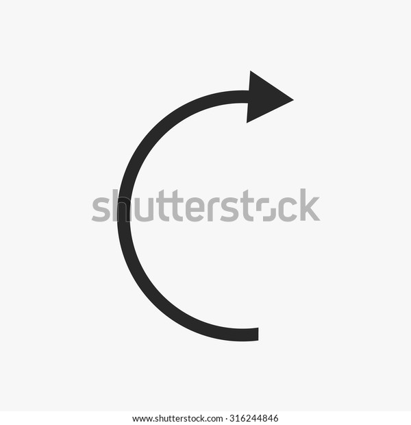 Black Half Circle arrow icons set. Vector Illustration\
eps10 
