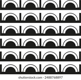 black half circle background pattern