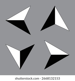 Colección de ícono de flechas de Vector negro medio negro
