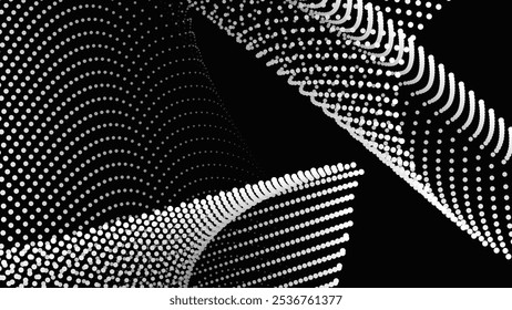 Black halftone abstract background for backdrop or presentation