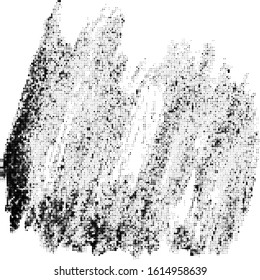 Black halftone abstract blob. Vector design element