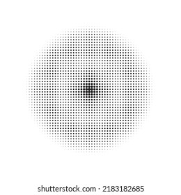 Black Halftone Art. Vector Dots. Abstract Logo. Texture Shape. Dot Element. Circle Grunge. Gradient Backdrop. Round Shape. Effect Retro.