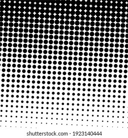 Black halftone background. Black polka dot. Halftone pattern. Modern Halftone Background, backdrop, texture, pattern. Vector illustration.
