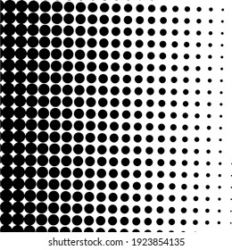 Fondo de medio tono negro. Punto de polka negro. Patrón de semitono. Moderno y limpio fondo de semitono, fondo, textura, patrón o superposición. Ilustración vectorial.