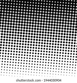 Fondo de medio tono negro. Punto de polka negro. Patrón de semitono. Moderno y limpio fondo de semitono, fondo, textura, patrón o superposición. Ilustración vectorial. Fondo de semitono.