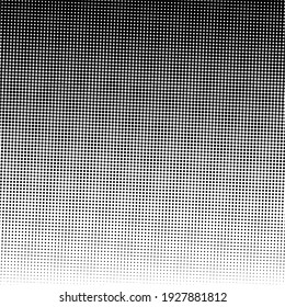 Fondo negro de medio tono con puntos de polka negro. Patrón de semitono. Fondo de semitono moderno y limpio, fondo, patrón texturado o superposición. Ilustración vectorial.