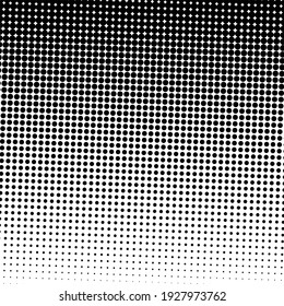 Fondo negro de medio tono con puntos de polka negro. Patrón de semitono. Fondo de semitono moderno y limpio, fondo, patrón texturado o superposición. Ilustración vectorial.