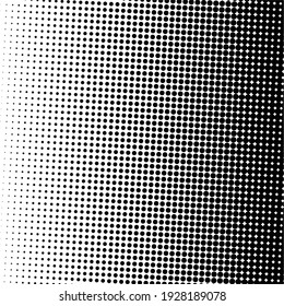 Fondo negro de medio tono con puntos de polka negro. Patrón de semitono. Fondo de semitono moderno y limpio, fondo, patrón texturado o superposición. Ilustración vectorial.