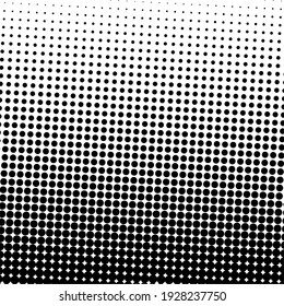 Fondo negro de medio tono con puntos de polka negro. Patrón de semitono. Fondo de semitono moderno y limpio, fondo, patrón texturado o superposición. Ilustración vectorial.