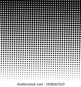 Black halftone background with Black polka dots. Halftone pattern. Modern Halftone Background, backdrop, textured pattern. Vector illustration.