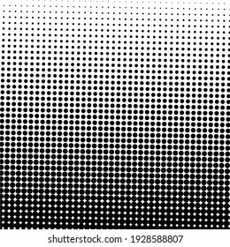 Black halftone background with Black polka dots. Halftone pattern. Modern Halftone Background, backdrop, textured pattern. Vector illustration.