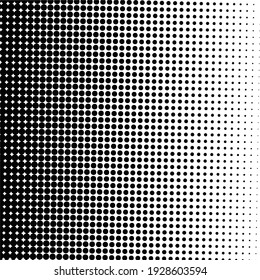 Schwarzer Halftonhintergrund mit schwarzen Polka-Punkten. Halftone Muster. Moderner, sauberer Halftone Hintergrund, Hintergrund, strukturiertes Muster oder Overlay. Vektorgrafik.
