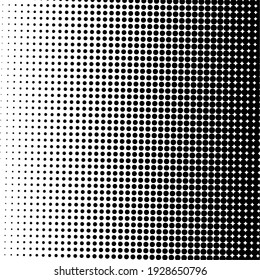 Fondo negro de medio tono con puntos de polka negro. Patrón de semitono. Fondo de semitono moderno y limpio, fondo, patrón texturado o superposición. Ilustración vectorial.