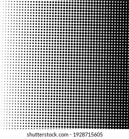 Fondo negro de medio tono con puntos de polka negro. Patrón de semitono. Fondo de semitono moderno y limpio, fondo, patrón texturado o superposición. Ilustración vectorial.