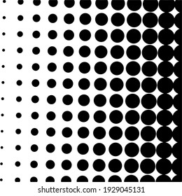 Fondo negro de medio tono con puntos de polka negro. Patrón de semitono. Fondo de semitono moderno y limpio, fondo, patrón texturado o superposición. Ilustración vectorial.