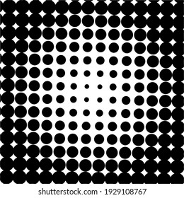 Fondo negro de medio tono con puntos de polka negro. Patrón de semitono. Fondo de semitono moderno y limpio, fondo, patrón texturado o superposición. Ilustración vectorial.