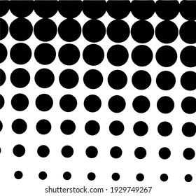 Schwarzer Halftonhintergrund mit schwarzen Polka-Punkten. Halftone Muster. Moderner, sauberer Halftone Hintergrund, Hintergrund, strukturiertes Muster oder Overlay. Vektorgrafik.