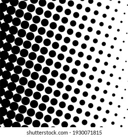 Black halftone background with Black polka dots. Halftone pattern. Modern Halftone Background, backdrop, textured pattern. Vector illustration.