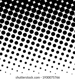Fondo negro de medio tono con puntos de polka negro. Patrón de semitono. Fondo de semitono moderno y limpio, fondo, patrón texturado o superposición. Ilustración vectorial.