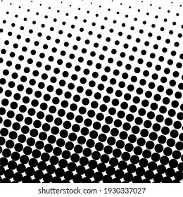 Schwarzer Halftonhintergrund mit schwarzen Polka-Punkten. Halftone Muster. Moderner, sauberer Halftone Hintergrund, Hintergrund, strukturiertes Muster oder Overlay. Vektorgrafik.