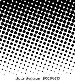 Fondo negro de medio tono con puntos de polka negro. Patrón de semitono. Fondo de semitono moderno y limpio, fondo, patrón texturado o superposición. Ilustración vectorial.