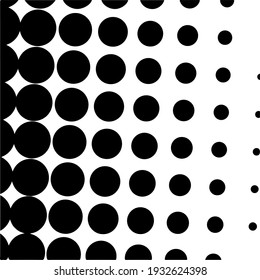 Fondo negro de medio tono con puntos de polka negro. Patrón de semitono. Fondo de semitono moderno y limpio, fondo, patrón texturado o superposición. Ilustración vectorial.