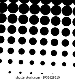 Schwarzer Halftonhintergrund mit schwarzen Polka-Punkten. Halftone Muster. Moderner, sauberer Halftone Hintergrund, Hintergrund, strukturiertes Muster oder Overlay. Vektorgrafik.