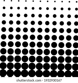 Black halftone background with Black polka dots. Halftone pattern. Modern Halftone Background, backdrop, textured pattern. Vector illustration.