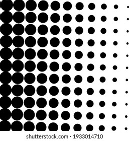 Schwarzer Halftonhintergrund mit schwarzen Polka-Punkten. Halftone Muster. Moderner, sauberer Halftone Hintergrund, Hintergrund, strukturiertes Muster oder Overlay. Vektorgrafik.