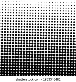 Black halftone background with Black polka dots. Halftone pattern. Modern Halftone Background, backdrop, textured pattern. Vector illustration.