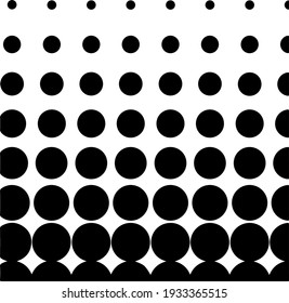 Schwarzer Halftonhintergrund mit schwarzen Polka-Punkten. Halftone Muster. Moderner, sauberer Halftone Hintergrund, Hintergrund, strukturiertes Muster oder Overlay. Vektorgrafik.