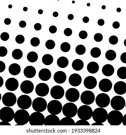 Schwarzer Halftonhintergrund mit schwarzen Polka-Punkten. Halftone Muster. Moderner, sauberer Halftone Hintergrund, Hintergrund, strukturiertes Muster oder Overlay. Vektorgrafik.
