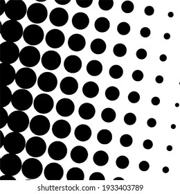 Fondo negro de medio tono con puntos de polka negro. Patrón de semitono. Fondo de semitono moderno y limpio, fondo, patrón texturado o superposición. Ilustración vectorial.