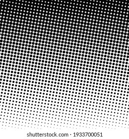 Fondo negro de medio tono con puntos de polka negro. Patrón de semitono. Fondo de semitono moderno y limpio, fondo, patrón texturado o superposición. Ilustración vectorial.