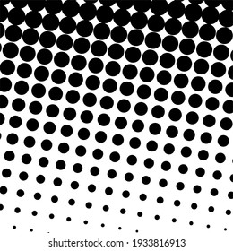 Black halftone background with Black polka dots. Halftone pattern. Modern Halftone Background, backdrop, textured pattern. Vector illustration.