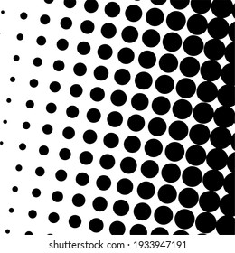 Fondo negro de medio tono con puntos de polka negro. Patrón de semitono. Fondo de semitono moderno y limpio, fondo, patrón texturado o superposición. Ilustración vectorial.