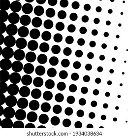 Black halftone background with Black polka dots. Halftone pattern. Modern Halftone Background, backdrop, textured pattern. Vector illustration.