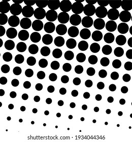 Black halftone background with Black polka dots. Halftone pattern. Modern Halftone Background, backdrop, textured pattern. Vector illustration.