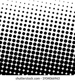 Fondo negro de medio tono con puntos de polka negro. Patrón de semitono. Patrón de textura de fondo de fondo de semitono limpio y moderno. Ilustración vectorial.