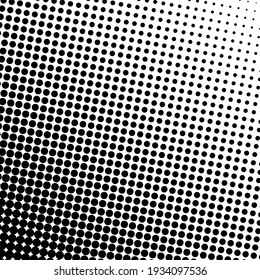 Black halftone background with Black polka dots. Halftone pattern. Vector illustration.