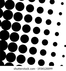 Black halftone background with Black polka dots. Halftone pattern. Vector illustration.